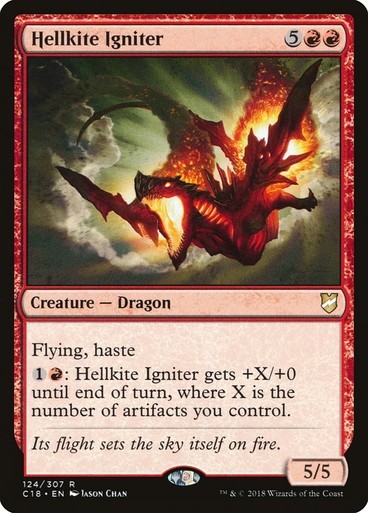 NM Hellkite Igniter, MTG, Commander 2018, Magic the Gathering, 124