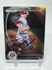 2021 Panini Prizm Draft Picks Baseball SIGNED RC Dustin Saenz #PDP112