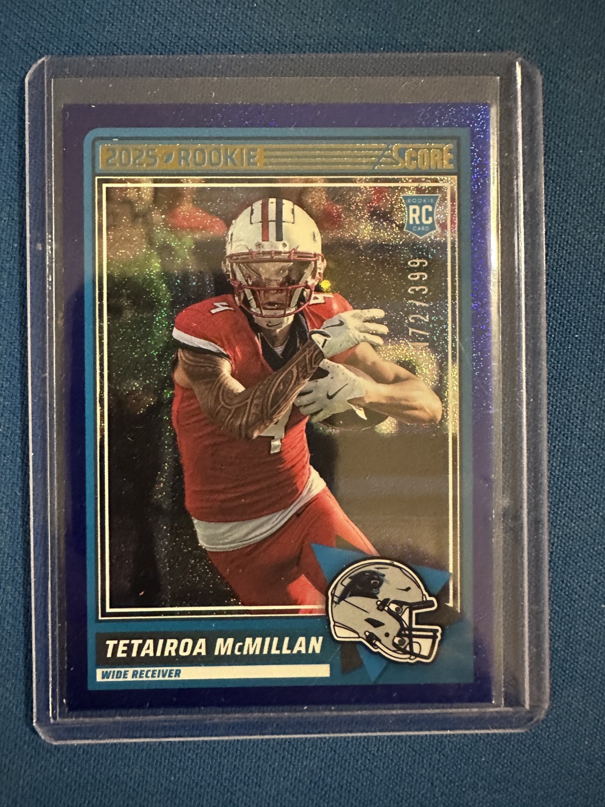 2025 Score - Tetairoa McMillan  Rookie Dots Blue  172/399  #17