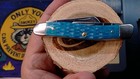 Case XX Medium Stockman 6318 SS Pocketknife Sky Blue Bone Crandall Jig 3-Blade — photo 2