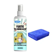 1PC Plastic Yellowing Remover Anti Oxidation Cleaning Agent 100ml with Towel Set
