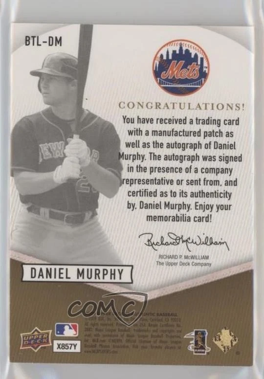 Auténtico SP Signatures 2009/30 Daniel Murphy novato automático radiocontrol Foto 2 de 2