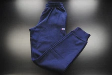 NEW MEN'S CHAMPION P1022-031 POWERBLEND FLEECE JOGGER SWEATPANTS NAVY BLUE