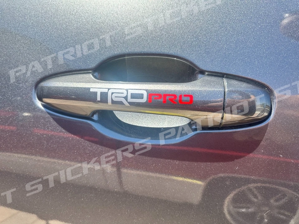 4 calcomanías adhesivas para manijas de puertas TRD PRO, para Toyota Tacoma, Tundra, 4Runner, FJ Foto 3 de 4