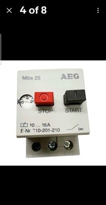 Aeg  910201210 industrial MBS25 Type Manual Motor Starter and circuit protector.
