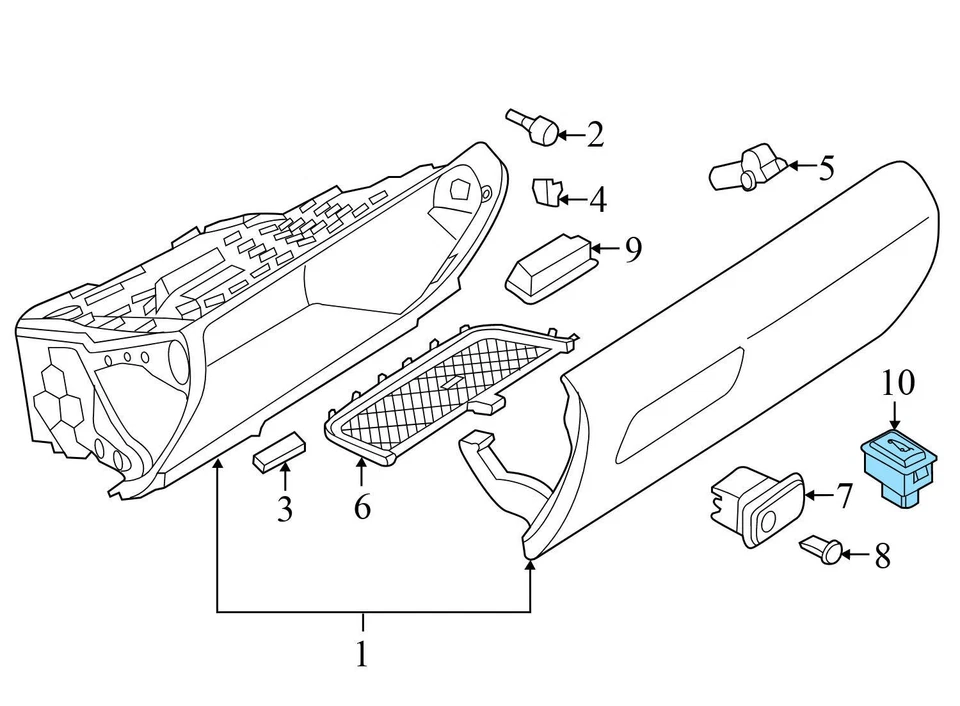 2014-2019 BMW M6 GRAN COUPE — переключатель выпуска багажника/хэтча 9200316 - Изображение 3 из 4