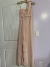 David’s Bridal Light Pink Chiffon Dress Size 2 