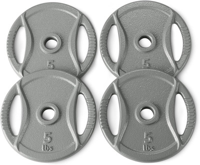 1-Inch Grip Weight Plates, Cast Iron, Strength Training, Home Gym