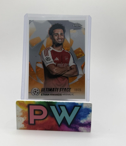Topps 2025-26 UEFA Club Competitions Ultimate Stage Chrome Ethan Nwaneri US-7
