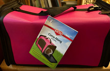 Kaytee Come Along Guinea Pig Pet Carrier Medium Nylon Soft-Sided Pink/Black NWT