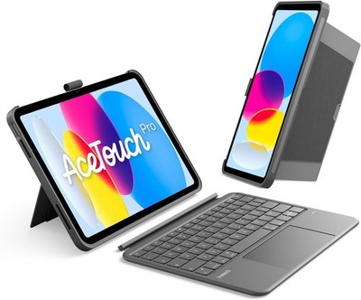 Inateck Hülle mit Tastatur für iPad 11 A16 2025 11 Zoll, iPad 10 mit Touchpad