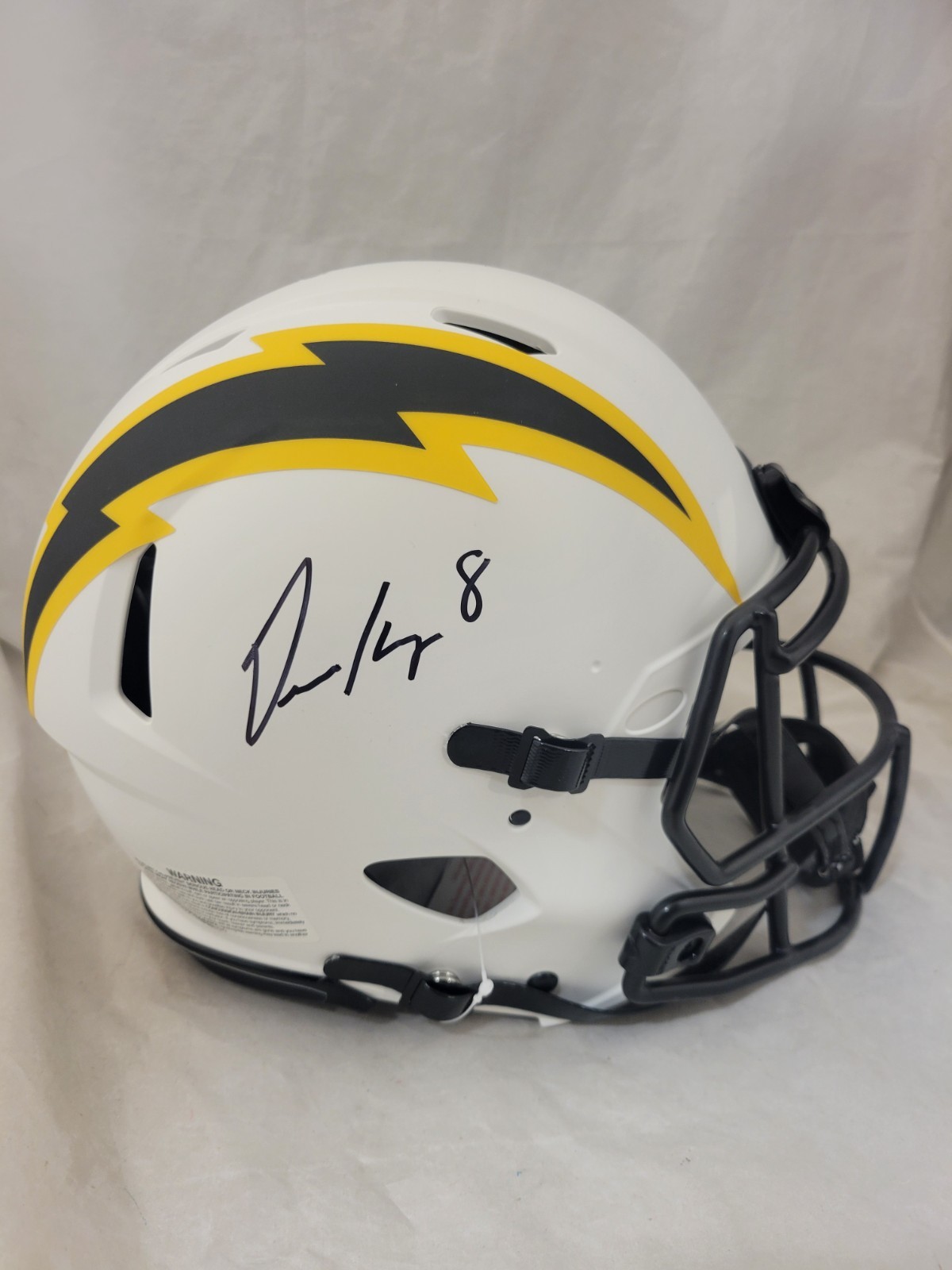 OMARION HAMPTON Autographed Signed Los Angeles Chargers LUNAR ECLIPSE SPEED AUTHENTIC HELMET 