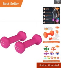 Lightweight Neoprene Dumbbell Set of 2 - Perfect Non-Slip Grip for Workouts