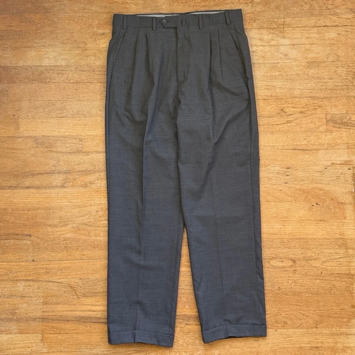 Gray 100% Wool Vintage Pants for Men for sale | eBay