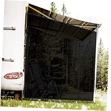 RV Awning Side Shade Screen 9'x 7' Breathabe Mesh Sunshade for 9’ x 7’ Black