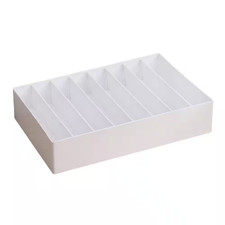 Large Cable Organizer Box with Wire Ties 8 Compartment Stackable Cord Storage fo