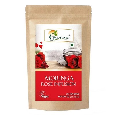 Grenera Moringa Rose Infusion 25 Tea Bags 50G Free Shipping World Wide