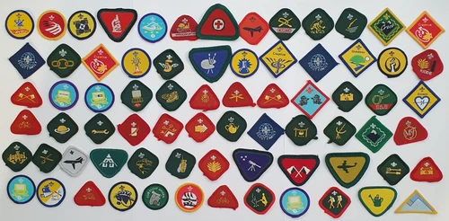 73 x Boy Scouts Proficiency Award Badges Patches. Mixed Lot. Collection