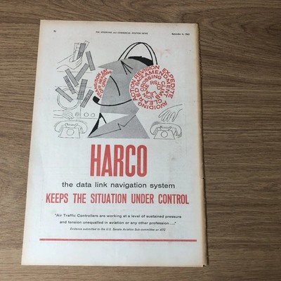 SAIR20 MAGAZINWERBUNG 11X8 HARCO DATA LINK NAVIGATIONSSYSTEM