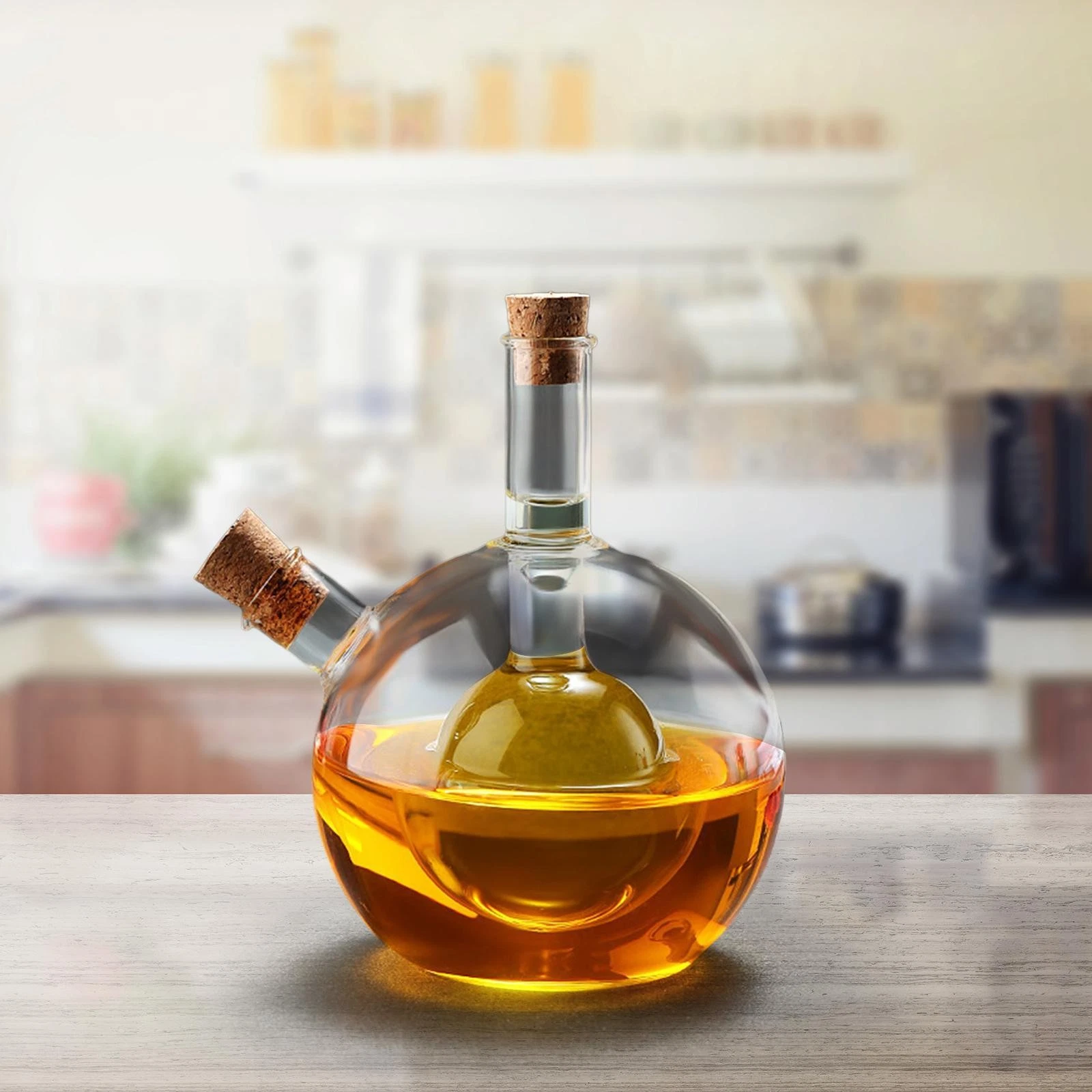 Kitchen Oil Dispenser Oil and Cruet Clear Double Pourer Spout Condiment Bottles
Opens in a new windo