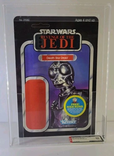 1983 Kenner Revenge of the Jedi Proof Card AFA 85 Unpunched Death Star Droid