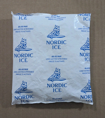 USED Nordic Ice Reusable Ice Cold Freezer Gel Pack Size: 6'' x 5 1/2'' x 1''