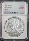 2026 ASE $1 Silver 1oz NGC MS70 Early Releases - Ships Free!