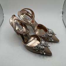 Badgley Mischka pumps Kaley Pointed Toe Stiletto nude size 6 butterfly bling