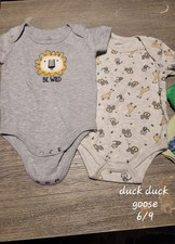 2x Boys Animal 6 To 9 Months Bodysuit