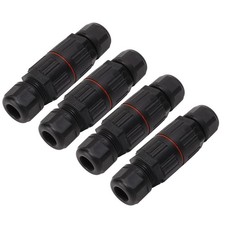 4 Pcs Wire Connectors 5 Core IP68 Waterproof Screw Crimping PA66 Aviation Plug
