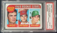 Beautiful 1969 Topps #597 A.L. Rookie Stars Rollie Fingers ROOKIE CARD - PSA 6. rookie card picture