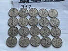 LIBERTY WALKING SILVER HALF DOLLAR Lot of 20 SILVER US COINS 1934-47 90% SILVER