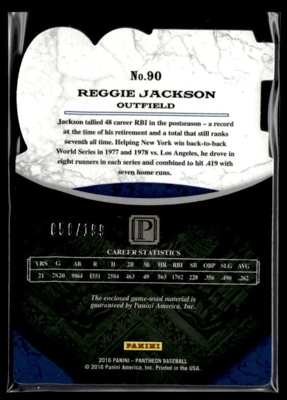 L21,951 -  2016 Panini Pantheon #90 Reggie Jackson Jersey /199 - Image 2 of 2