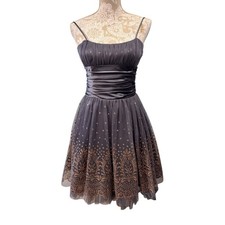 Vintage Morgan & CO 90s Y2K Dress Size 7/8 Mini Cocktail Formal Corset Fairy