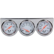 Racing Power R5753 Kit Gauge Panel Assembly 2-58 In Dia Steel Triple Black Fac