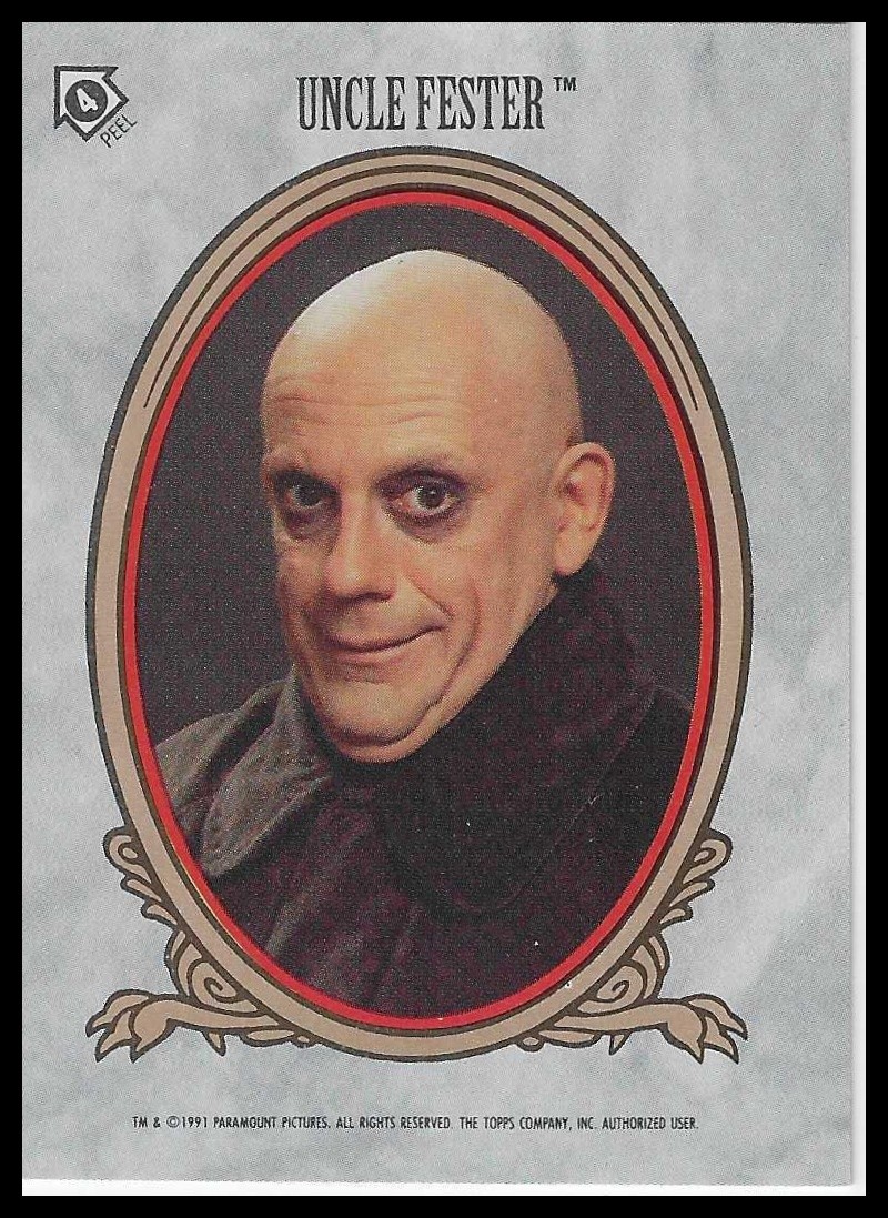 1991 Topps The Addams Family - Stickers #4 Uncle Fester
