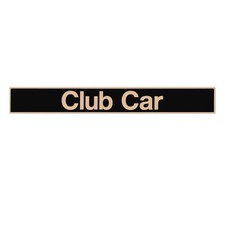 Drive-up Golf Cart Name Plate for Club Car DS and Carryall Models Black Gold