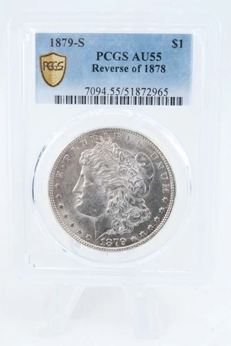 1879-S PCGS AU55 Reverse Of 1878 Morgan Dollar Business Strike