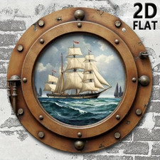 CIFbuy Nautical Sailboat Wall Art Vintage Coastal Decor for Home