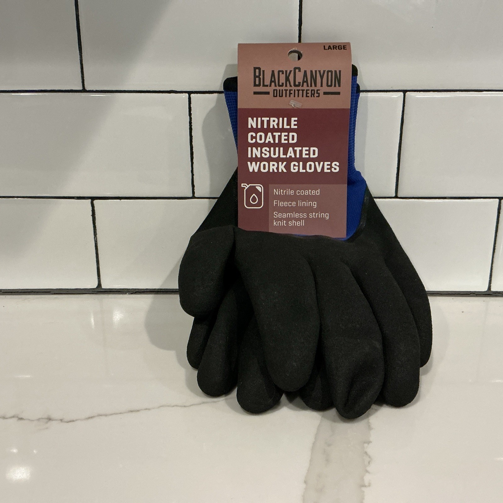 Black Canyon Outfitters Nitrile Coated Insulated Work Gloves- Large