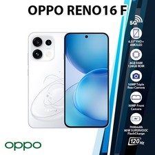 OPPO Reno16 F 5G Android Cell Phone (New/8GB+128GB/WHITE/Dual SIM/Unlocked)