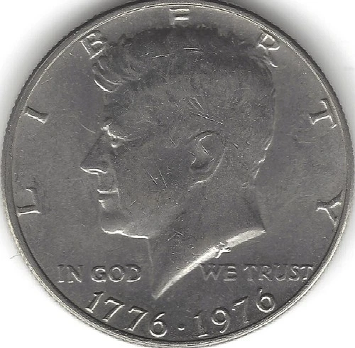 1976-P, 50c, Kennedy Bi-Cent. half dollar, circ. (U.S. COIN, MONEY, COLLECTIBLEx