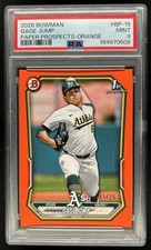 2026 Bowman Gage Jump Orange Border 1st Prospect #/25 Athletics PSA 9