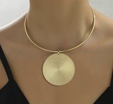 Fashion Gold Choker Necklace Statement Neck Jewellery *UK*