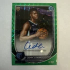 Cedric Coward 2025 Bowman Chrome #BCA-CC Green Geometric Refractor RC Auto /99