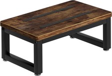 Wooden Step Stool with Anti Slip Pat for Adult, Heavy Duty Bedside Foot Stools