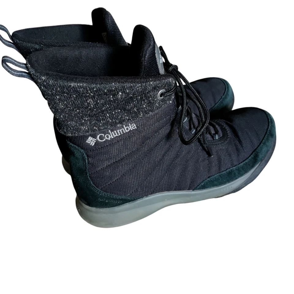 Columbia Nikiski Botas de Nieve Negras Para Mujer 9.5 Con Cordones BL0387-010 Invierno Foto 2 de 4