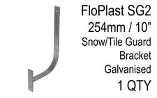 1 x FloPlast SG2 10" 254mm roof Snow Tile Guard Bracket Galvanised steel metal