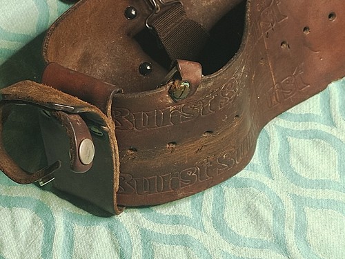 Rare Mining Sunburst Eagle Leather Belt W/ Brass Buckle & Battery Power Pack HTF - Picture 5 of 24