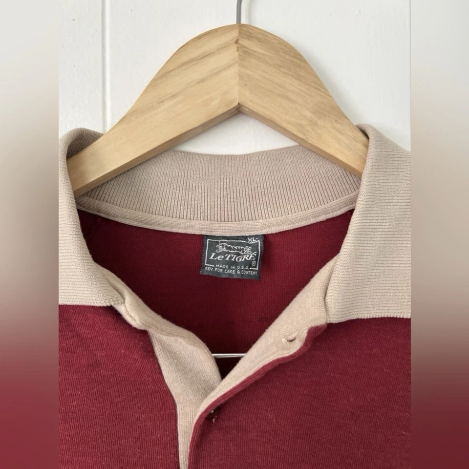 Le Tigre Vintage 90’s Red Striped Polo Size XL Y2K - Image 3 of 4